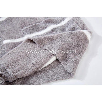 Men's Knitted Feather Yarn Pajamas Loungewear Cardigan